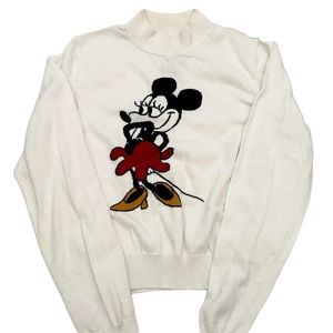 Vintage Minnie Mouse Turtleneck Knit Sweater